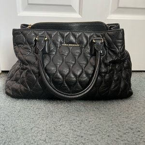 Black Leather Vera Bradley Purse